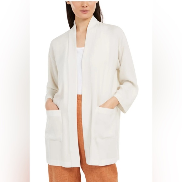 Eileen Fisher Sweaters - Eileen Fisher 80% silk 20% cotton cardigan w pockets. XL